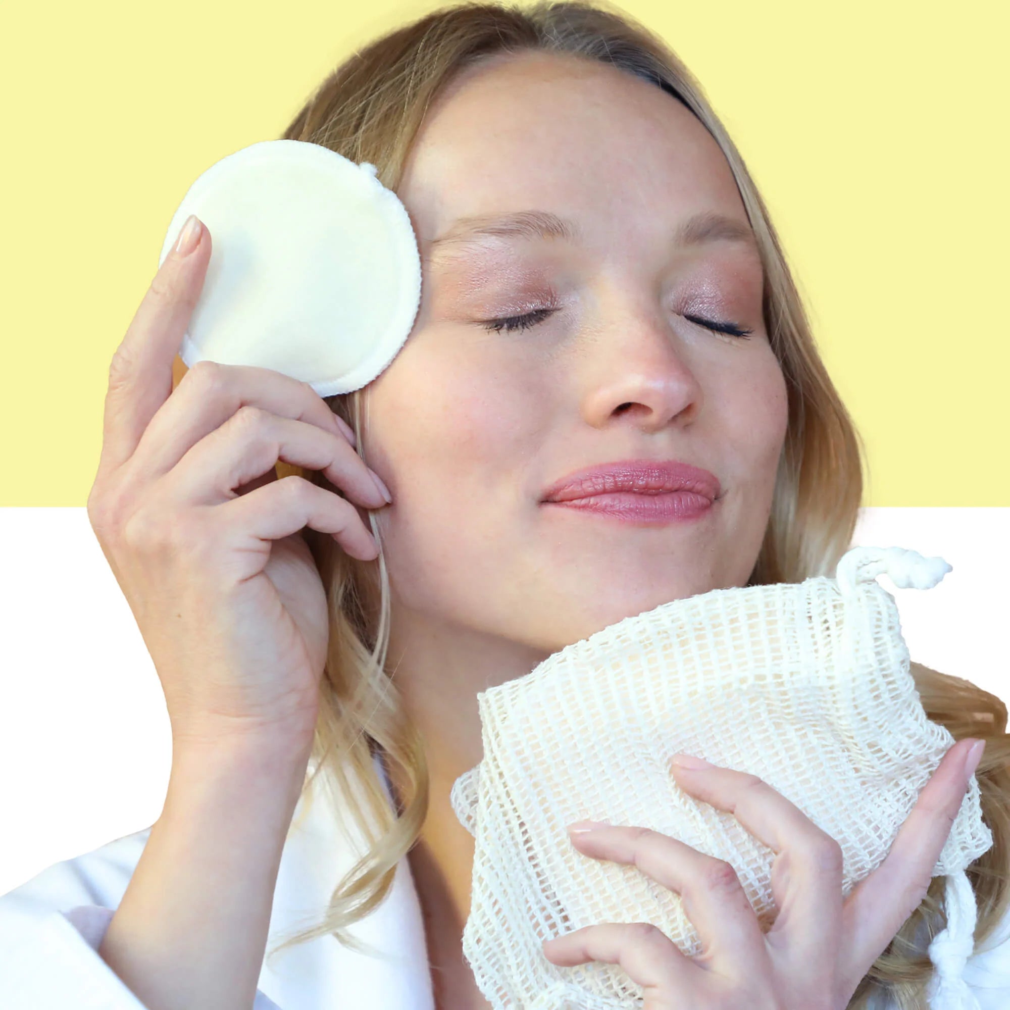AFTERSPA 5 REUSABLE COTTON MAKEUP REMOVERS + LAUNDRY BAG