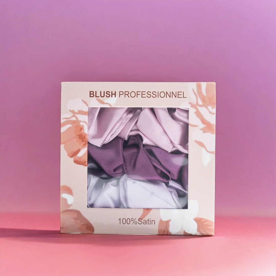 BLUSH PROFESSIONNEL SATIN SCRUNCHIES KIT MAUVE