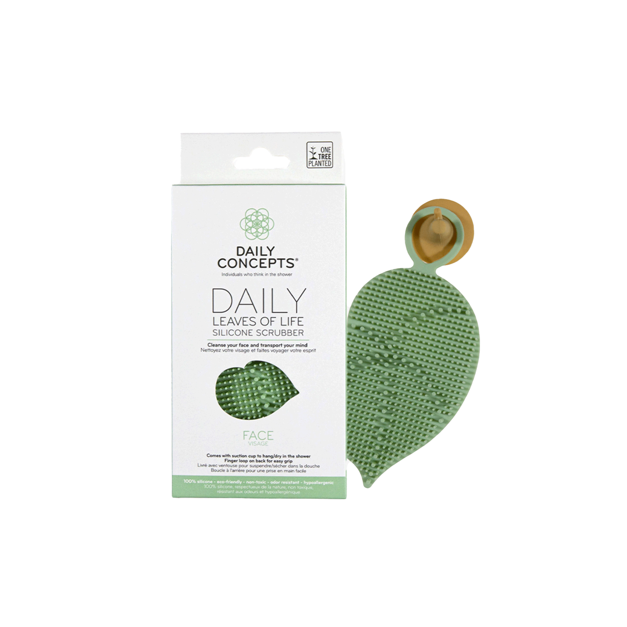 DAILY CONCEPTS LEAVES OF LIFE SILICONE SCRUBBER FACE