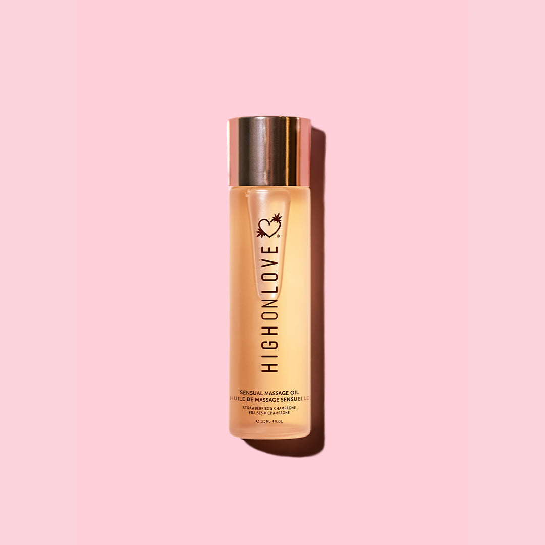 HIGH ON LOVE MASSAGE OIL STRAWBERRIES & CHAMPAGNE