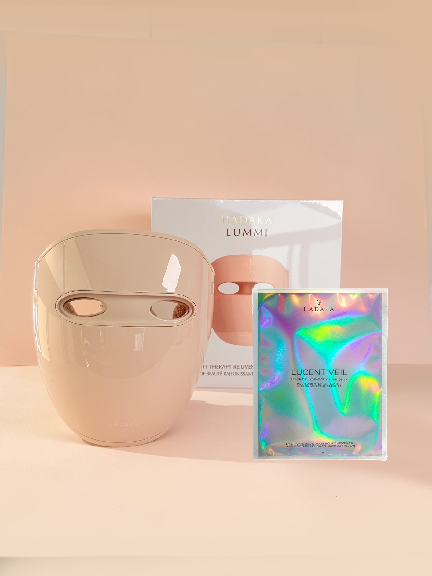 HADAKA LUMMI LED LIGHT THERAPY MASK & FREE LUCENT VEIL MASK
