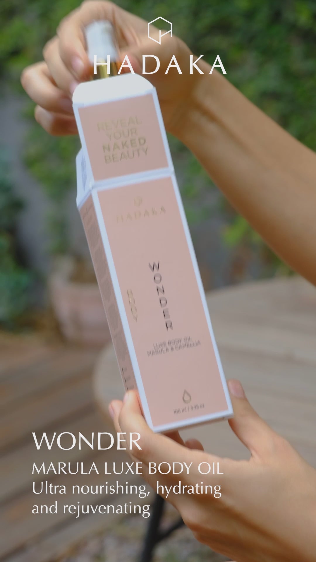 Charger la vidéo : Huile corporelle luxueuse et super hydratante Hadaka WONDER
