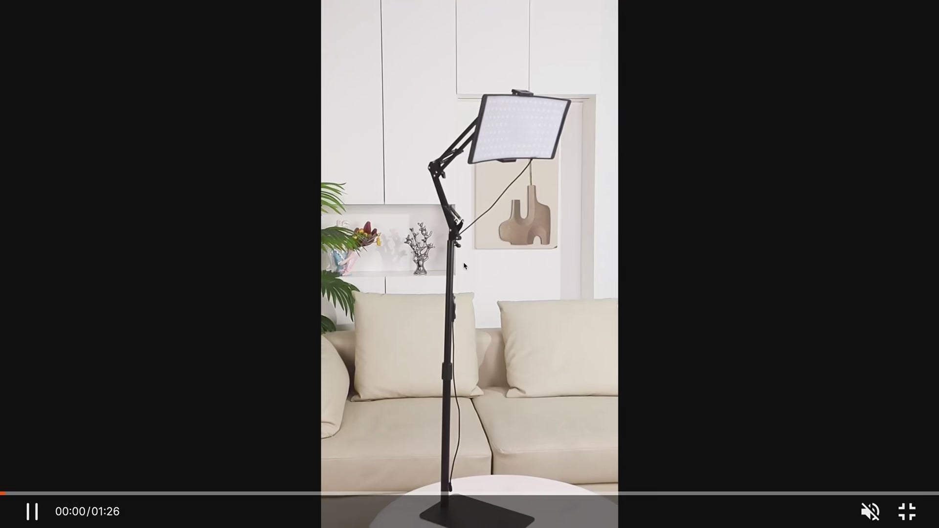 Load video: LED FLEX PANEL LAMP WITH STAND